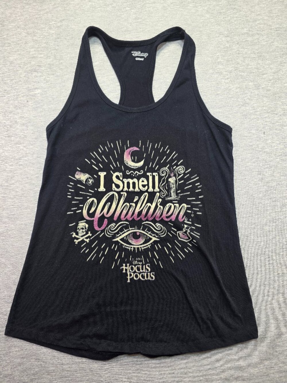 Disney Hocus Pocus I Smell Children Racerback Tank Top Black